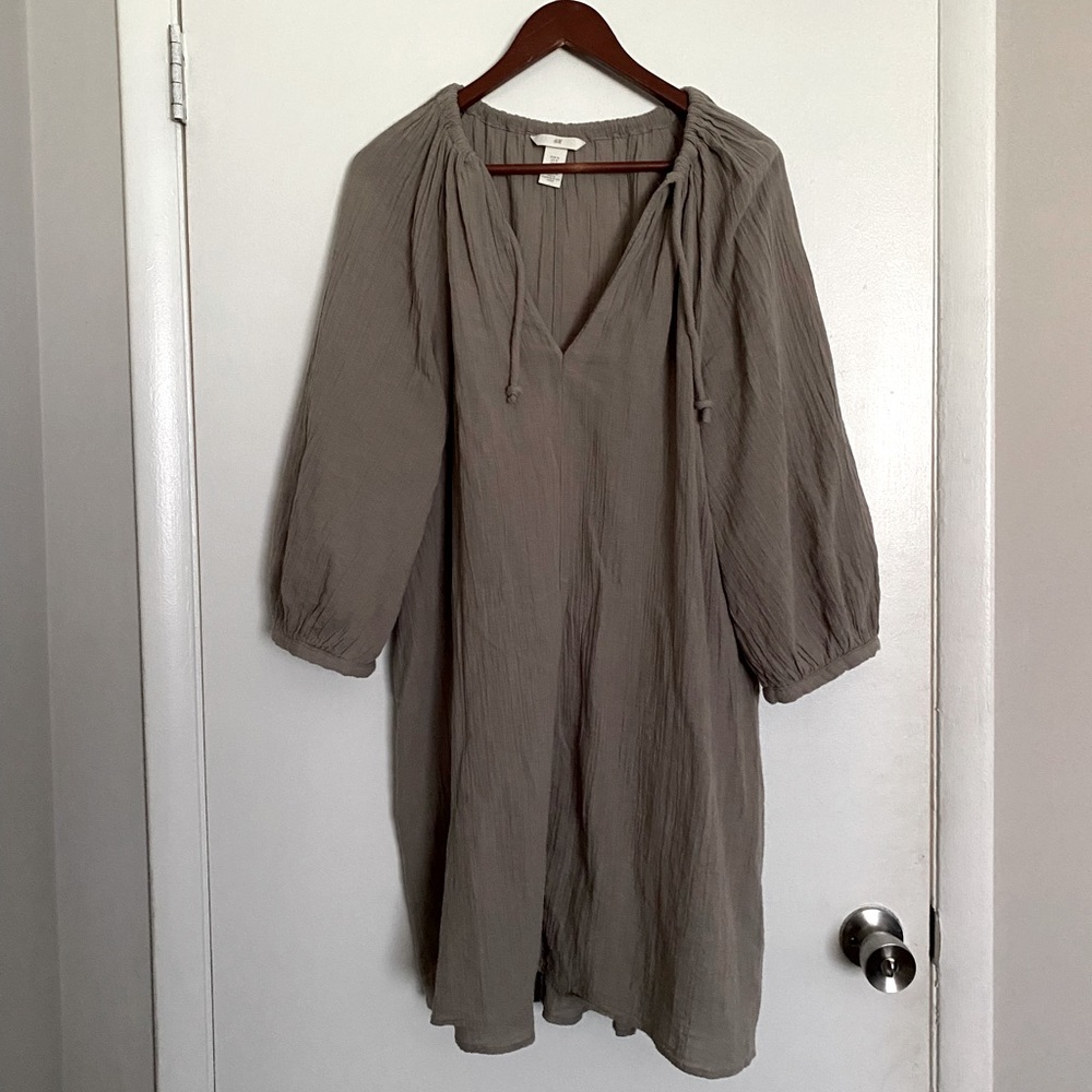 Taupe Cotton/Linen dress